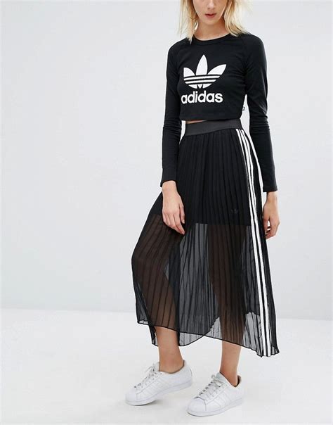 original adidas long skirt|Adidas originals maxi dress women's.